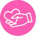 Compassionate caregiver support icon